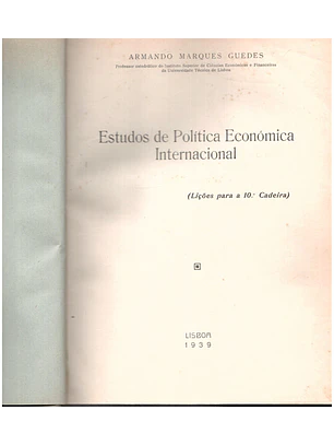 Estudos de política económica Internacional