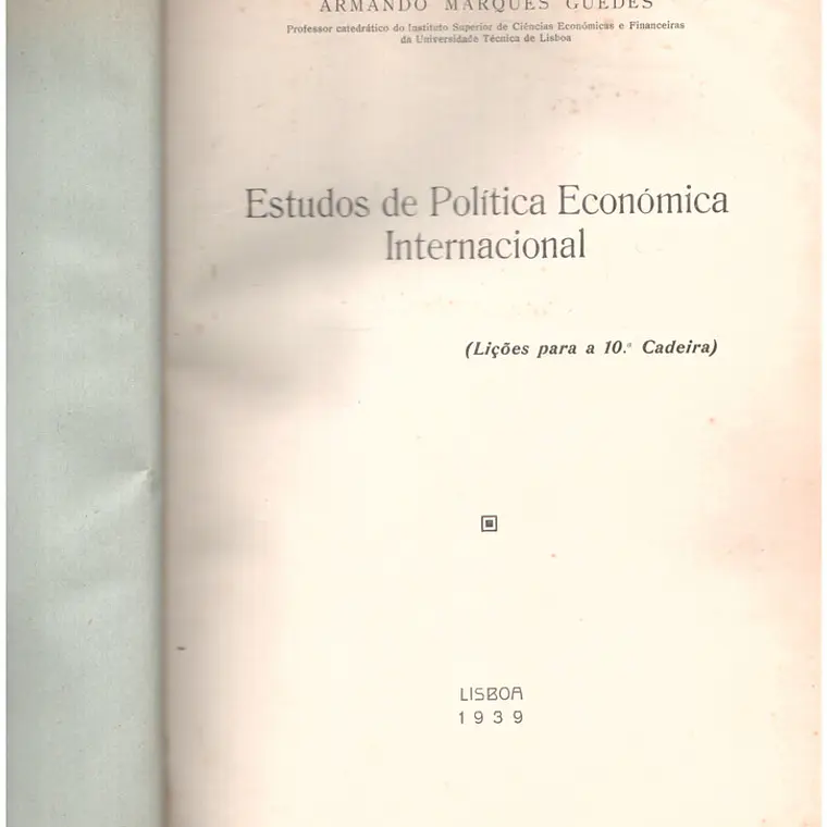 Estudos de política económica Internacional 1