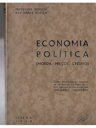Economia Política - Moeda, Preços, Crédito