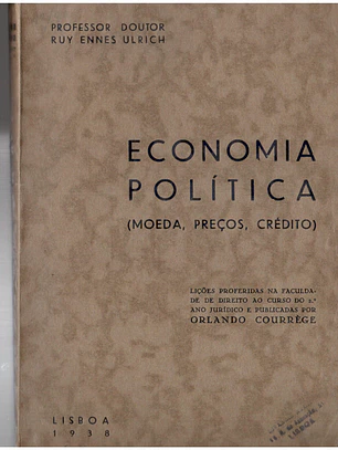 Economia Política - Moeda, Preços, Crédito