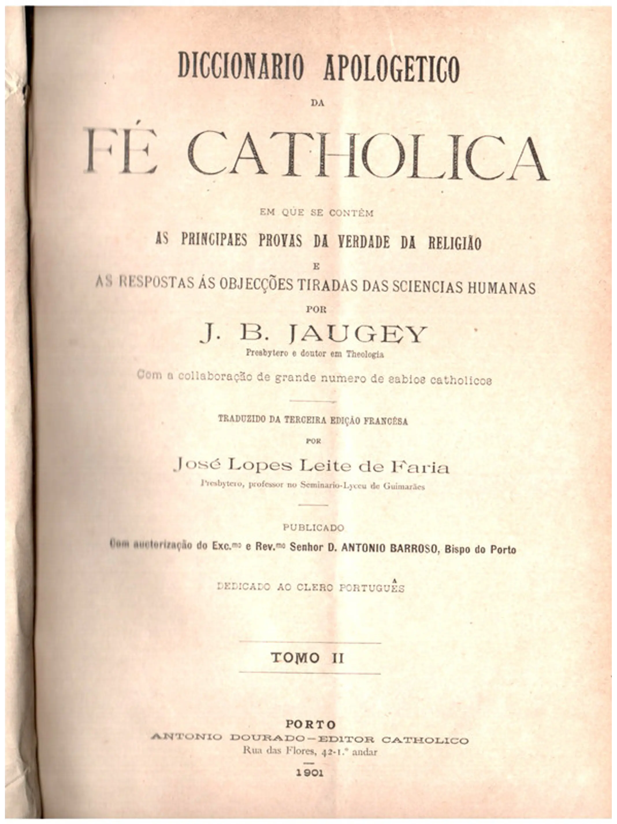 Dicionário apologético da fé católica - Volume 2 1