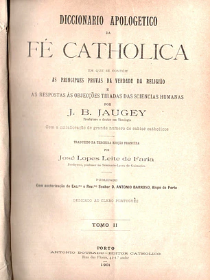 Dicionário apologético da fé católica - Volume 2