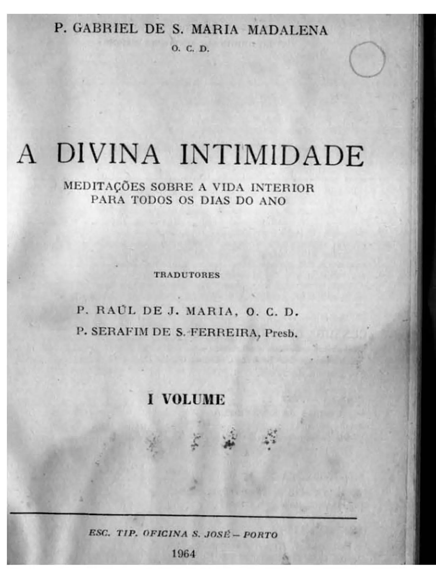 A divina intimidade - volume 1 1