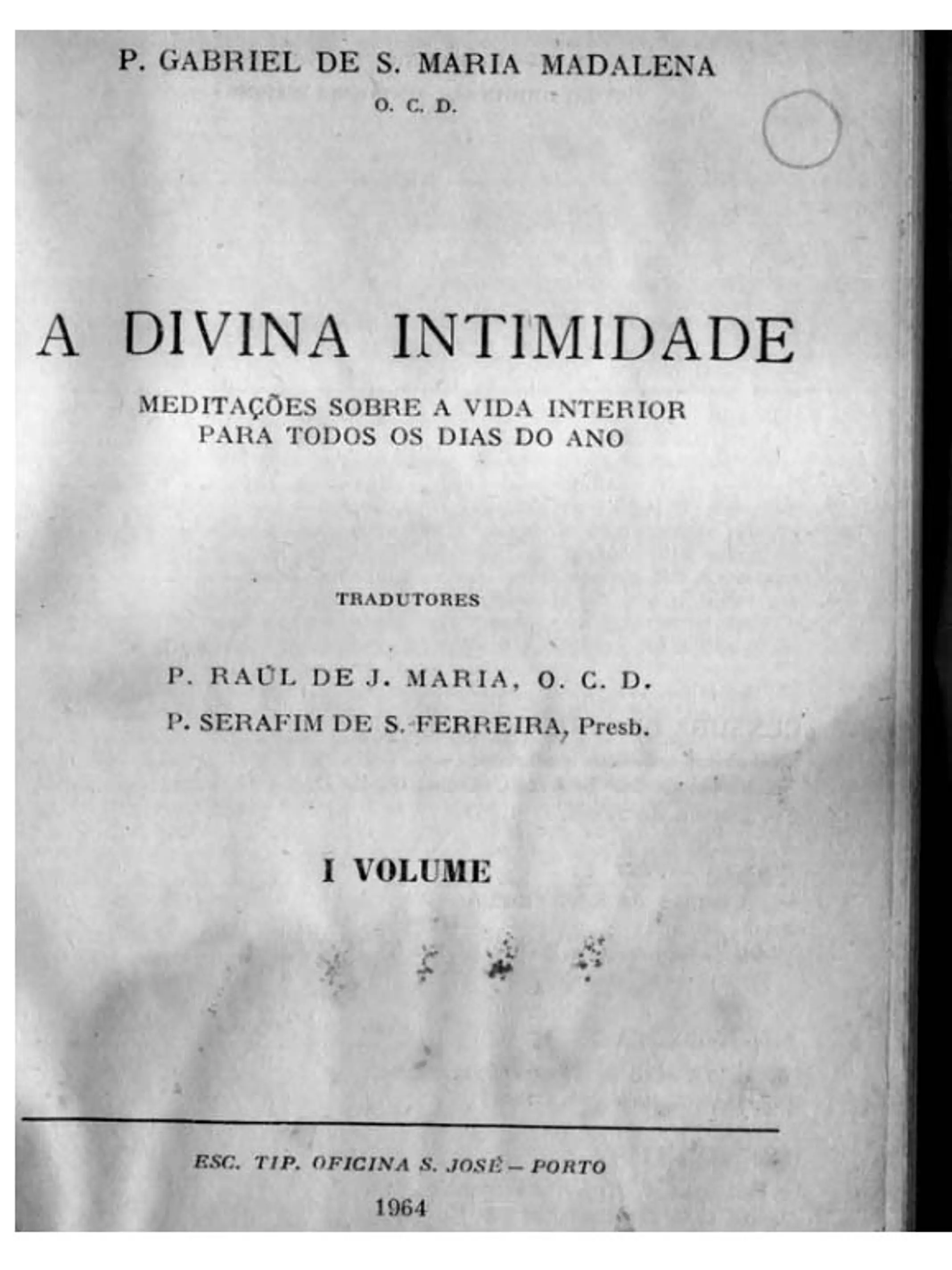 A divina intimidade - volume 1 1