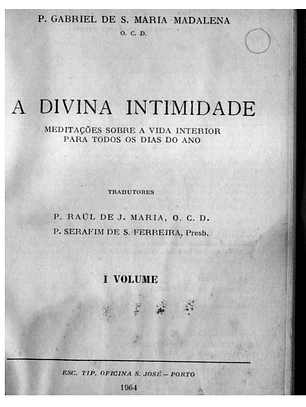 A divina intimidade - volume 1