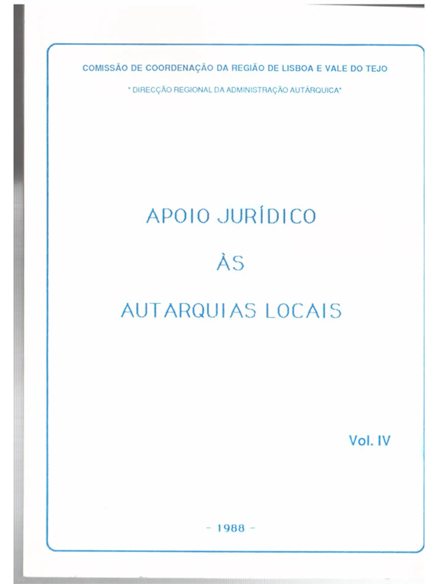 Apoio jurídico às autarquias locais volume quarto 1