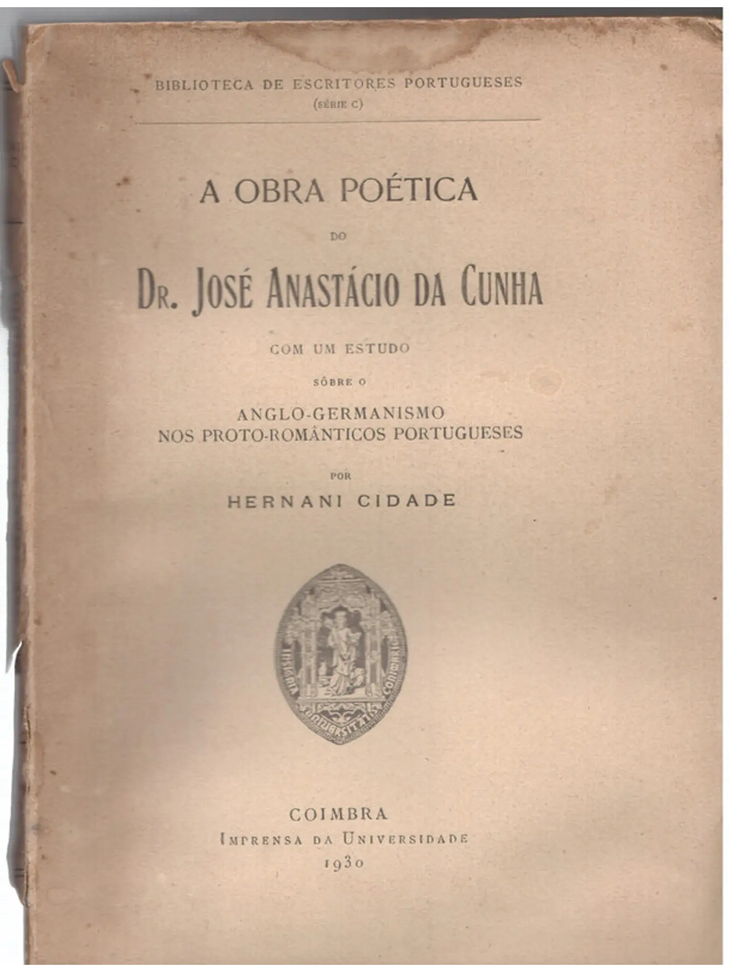 A Obra Poética do Dr. José Anastácio da Cunha 1