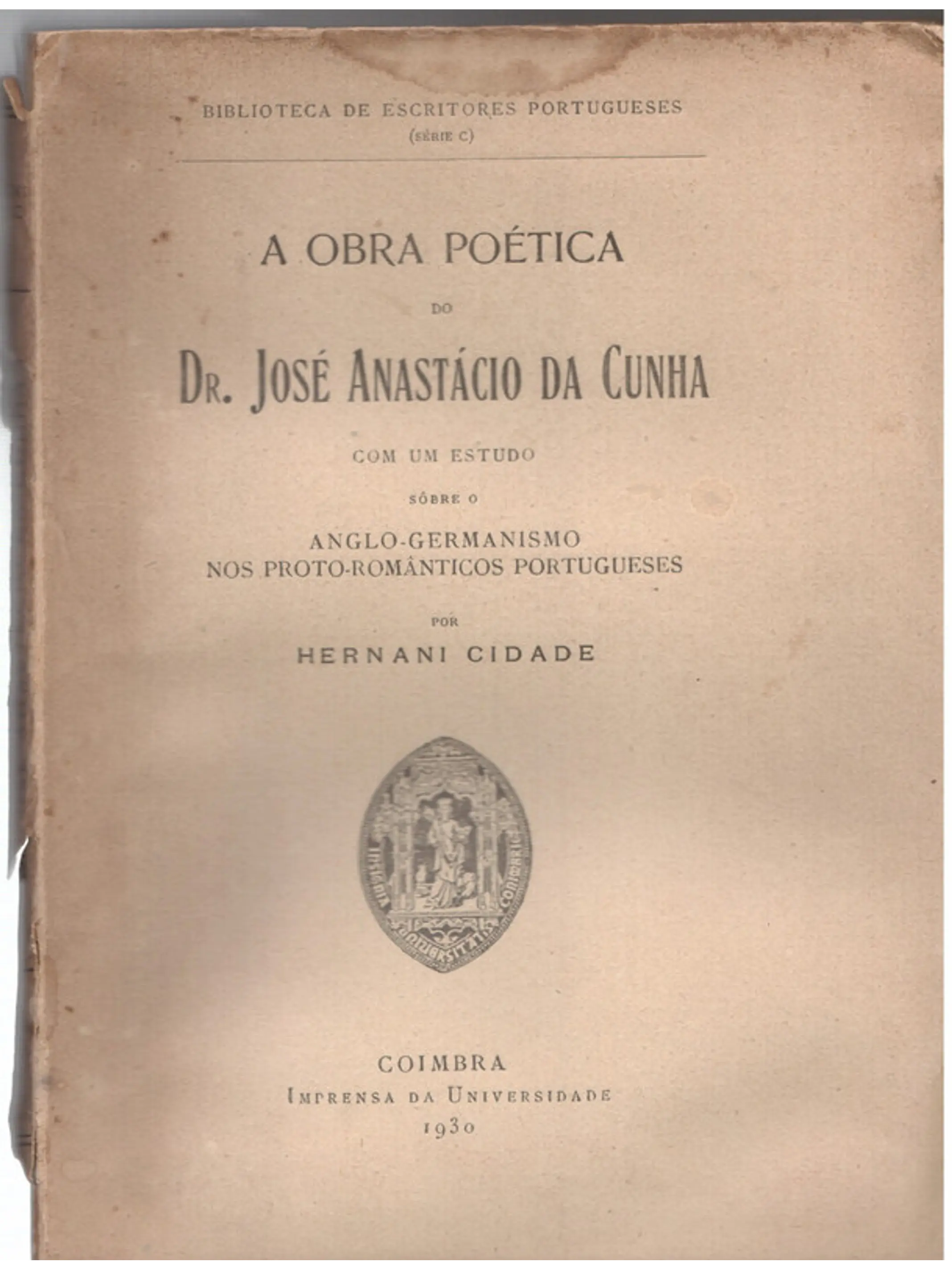 A Obra Poética do Dr. José Anastácio da Cunha 1