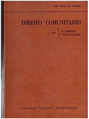 Direito comunitário primeiro volume