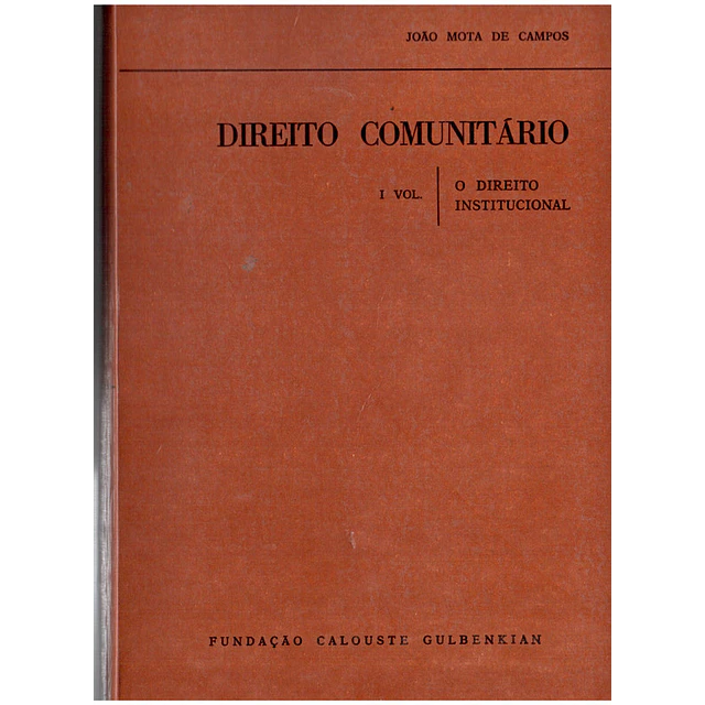 Direito comunitário primeiro volume