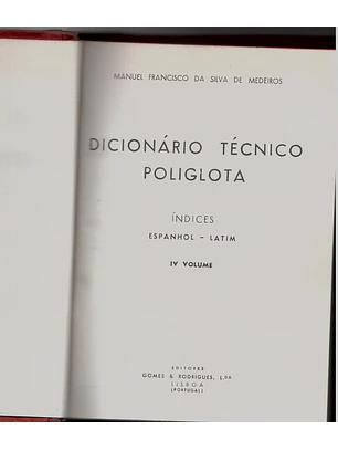 Dicionário técnico poliglota