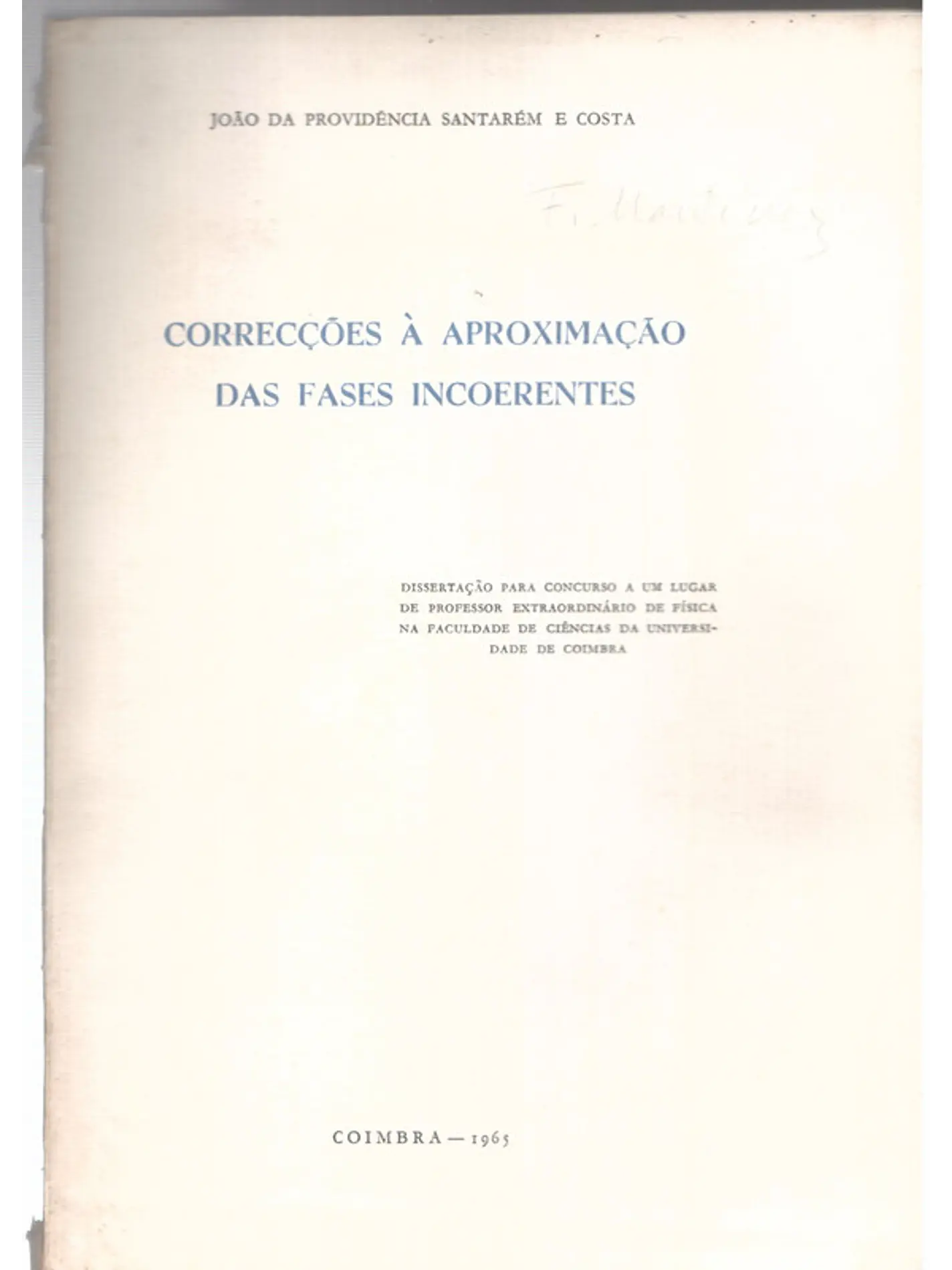 Correcções à aproximação das fases incoerentes 1