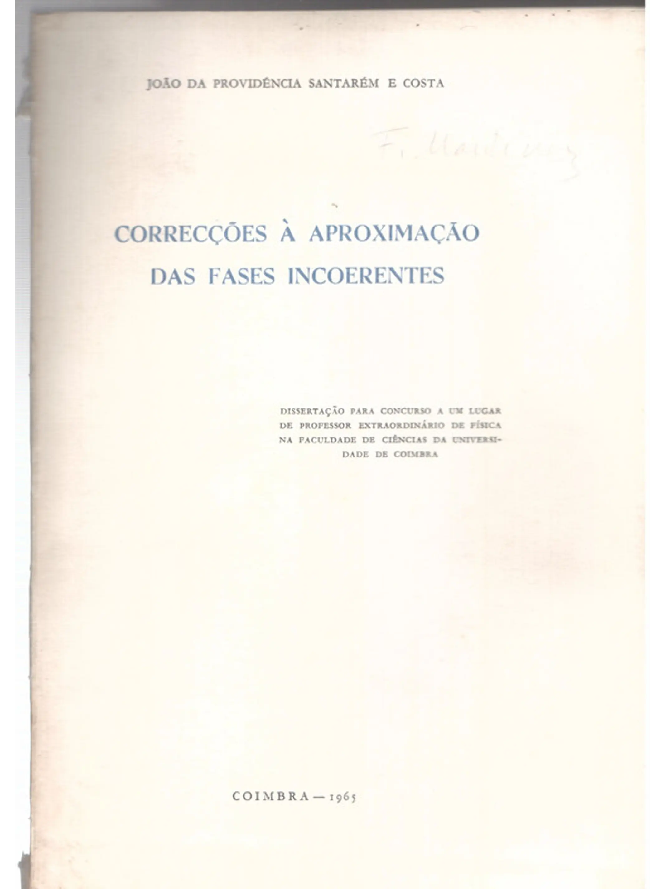 Correcções à aproximação das fases incoerentes 1