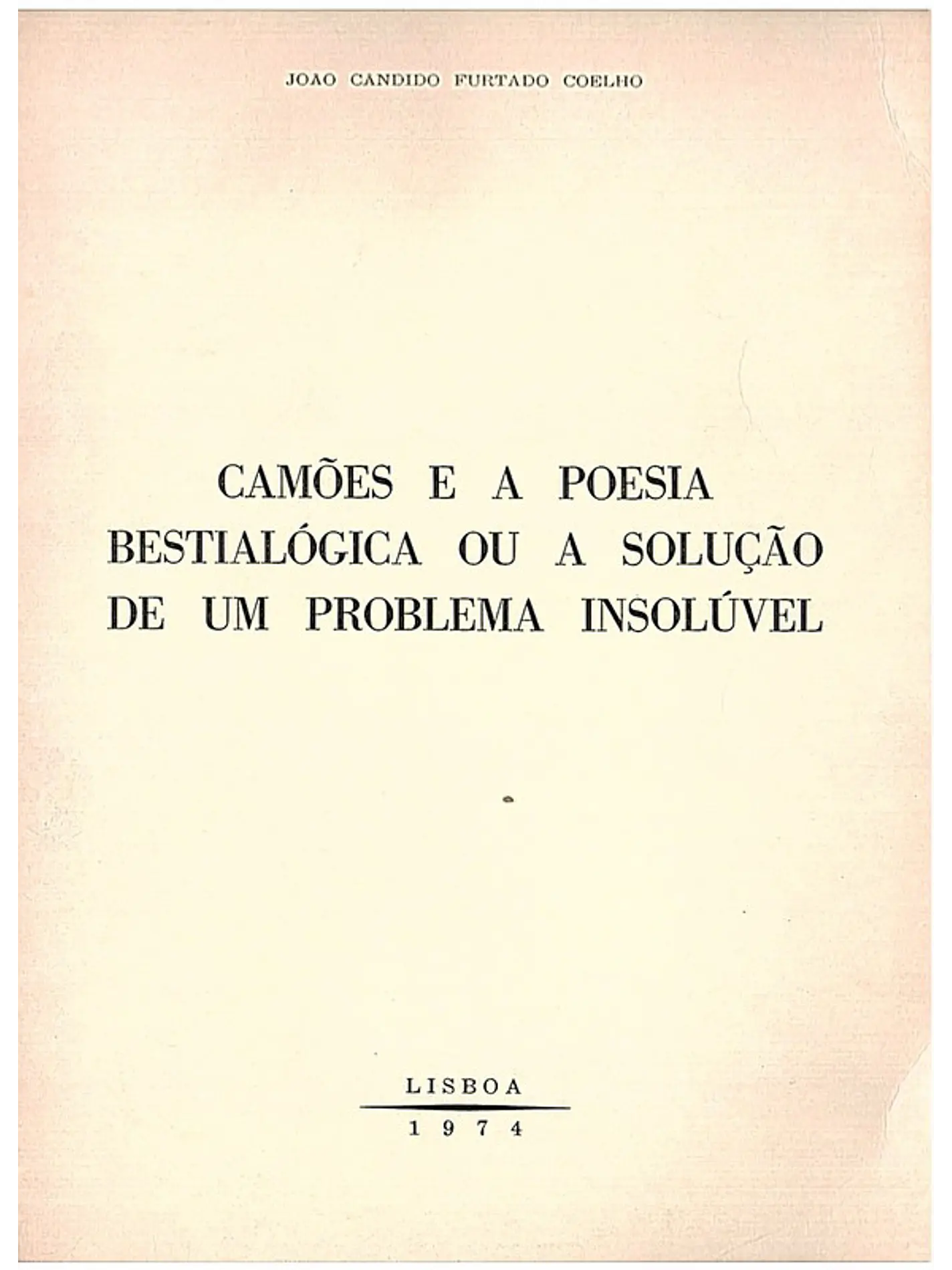 Camões e a poesia bestialógica ou a solução de um problema insolúvel (separata) 1