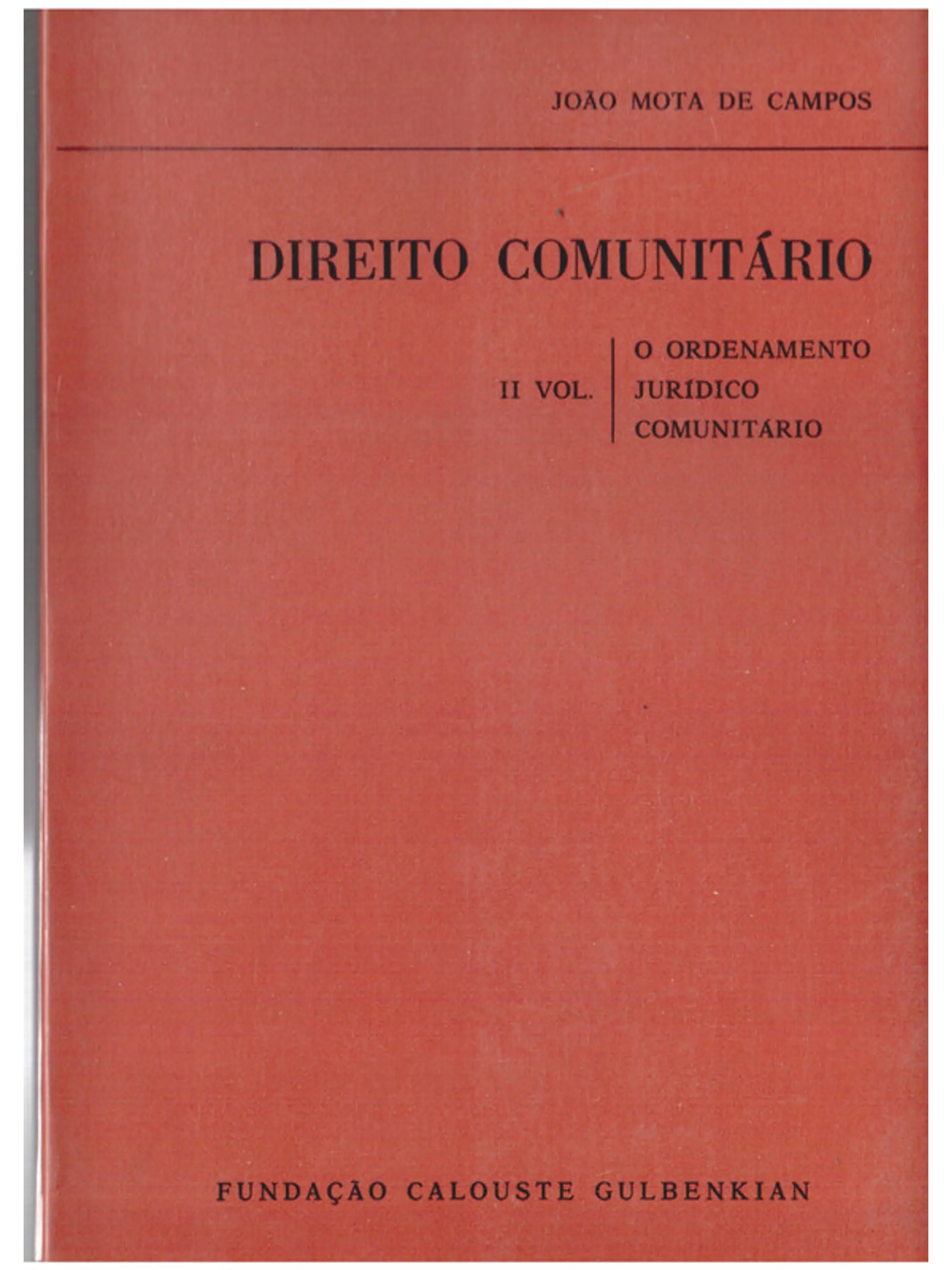 Direito comunitário segundo volume 1