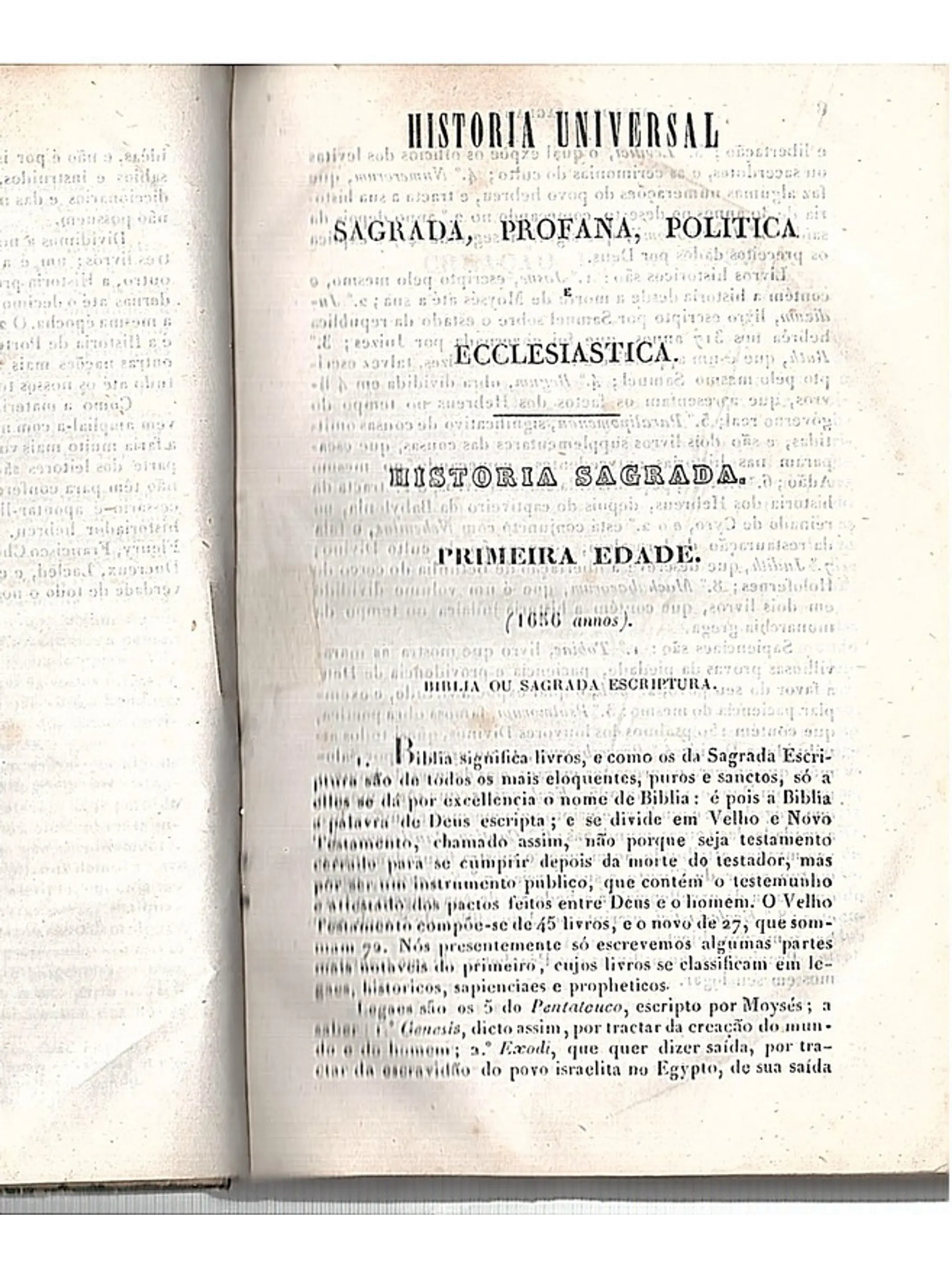 Historia universal - sagrada, profana, politica e eclesiastica 1