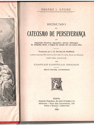 Resumo do catecismo de Perseverança