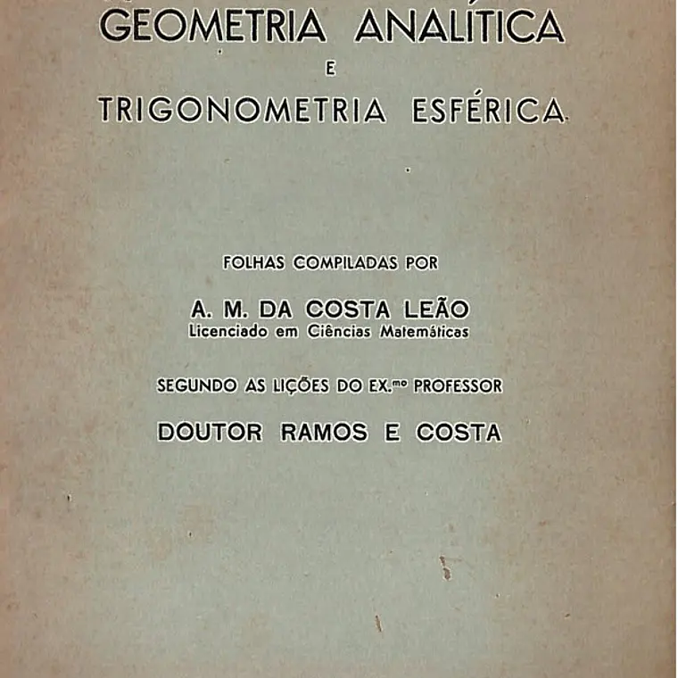 Geometria analítica e trigonometria esférica 1