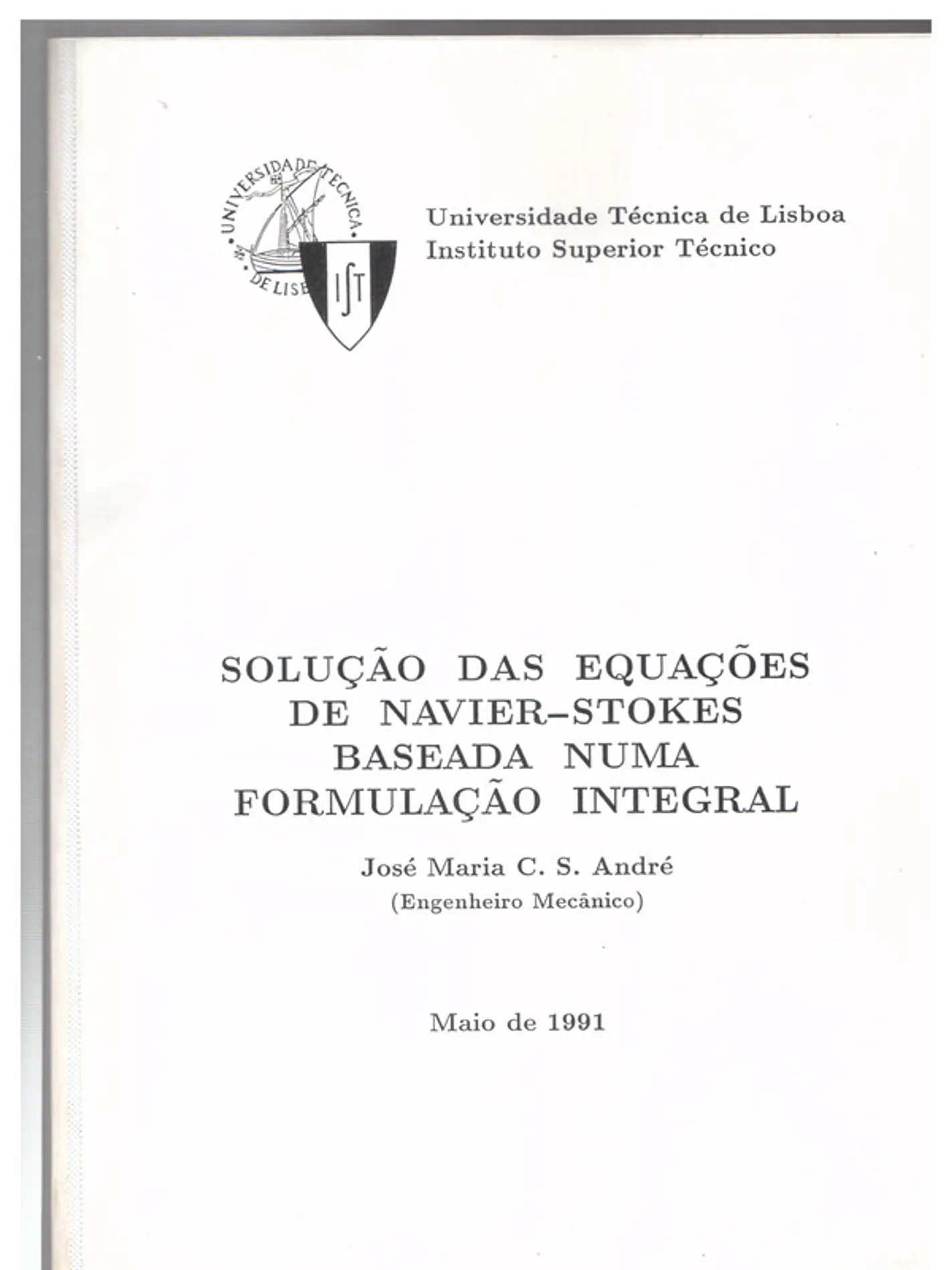 Solução das equações de Navier-Stokes baseada numa formulação integral 1