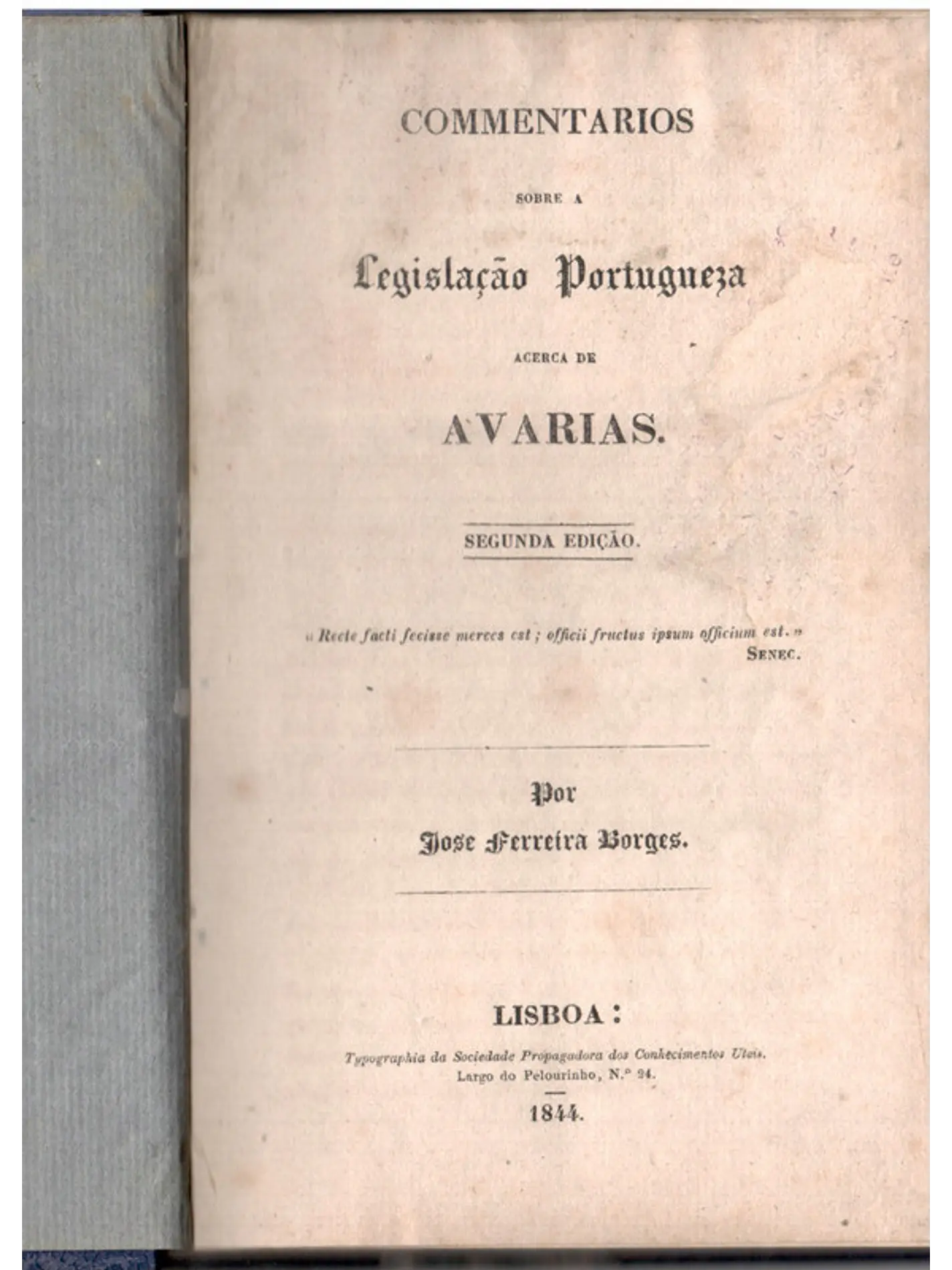 Comentários sobre a legislação portuguesa acerca de avarias 1