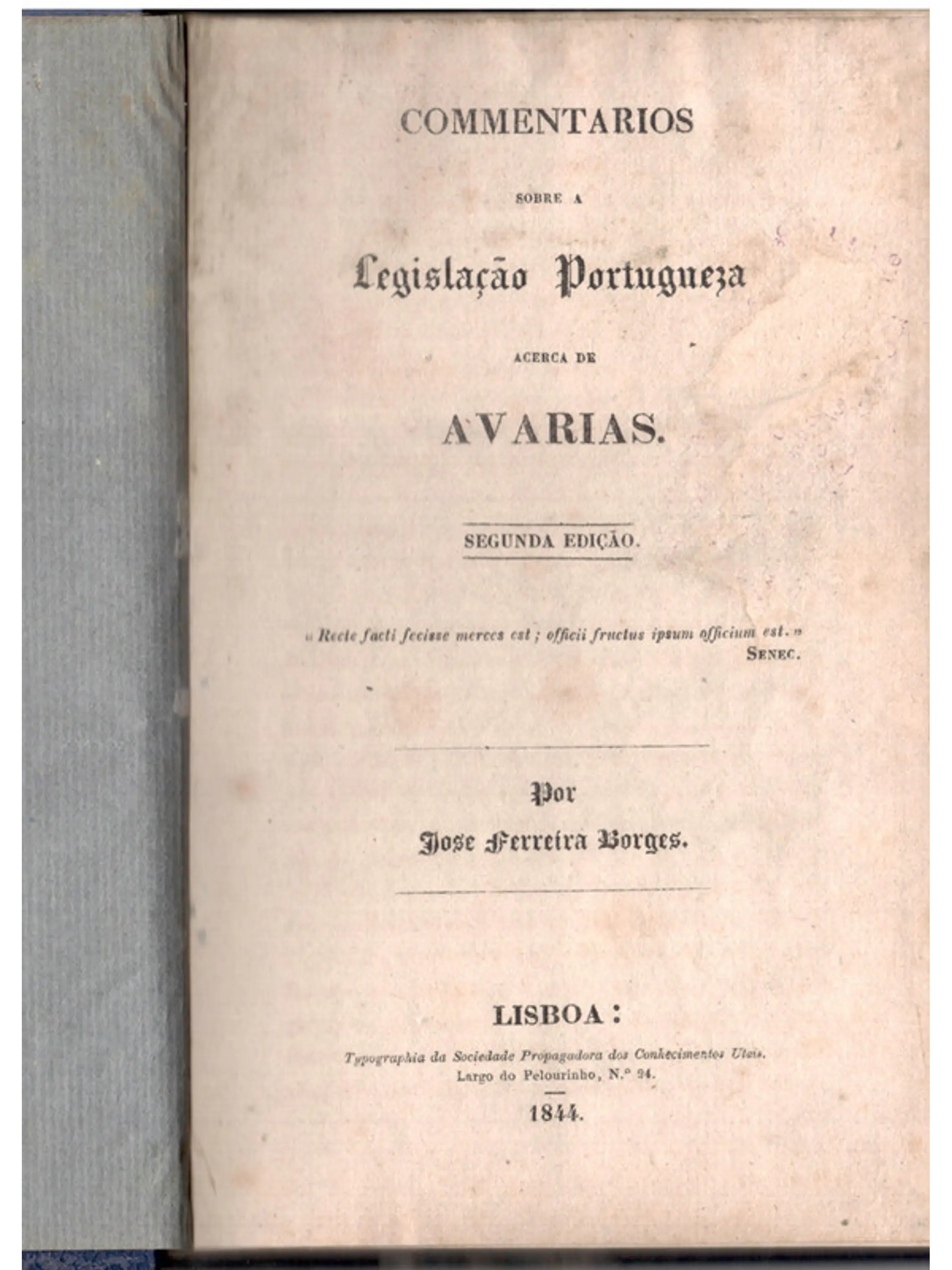 Comentários sobre a legislação portuguesa acerca de avarias 1