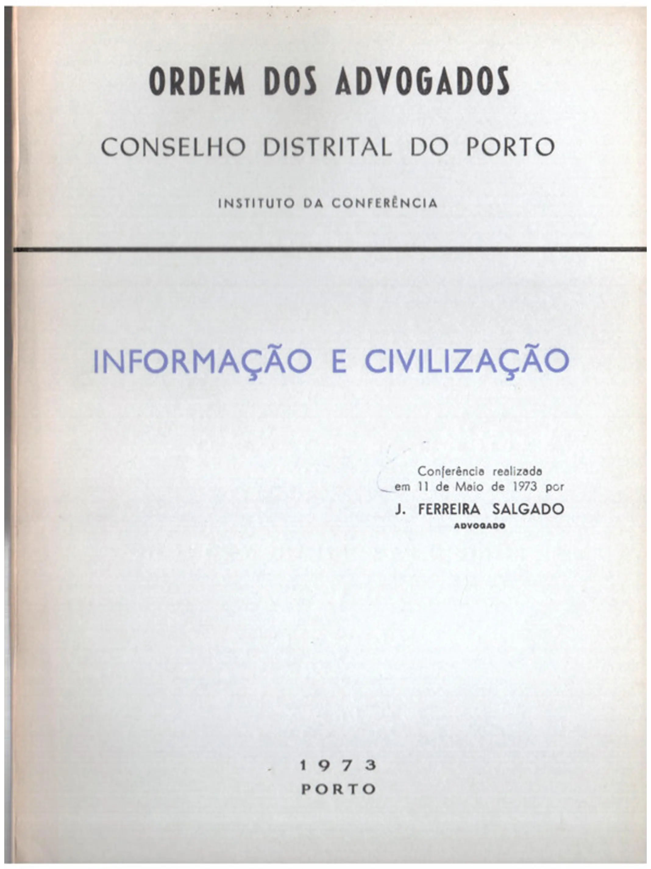 Informação e civilização 1