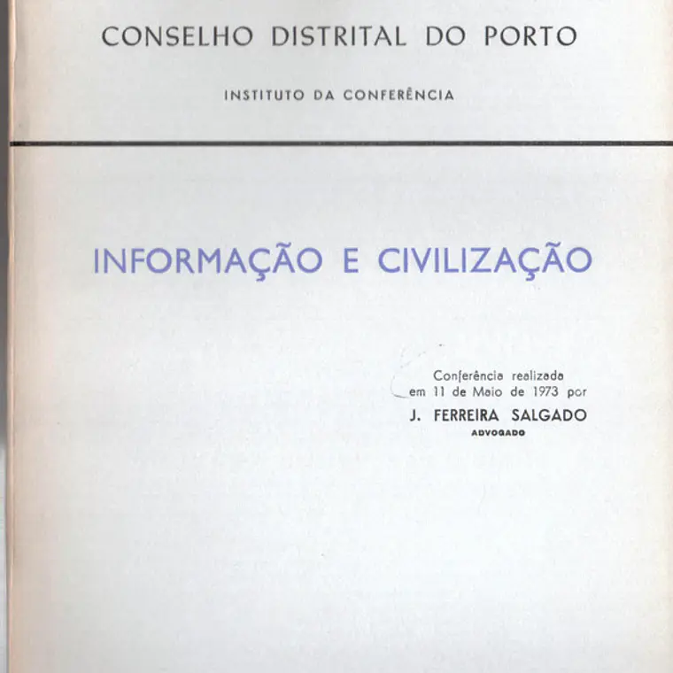 Informação e civilização 1