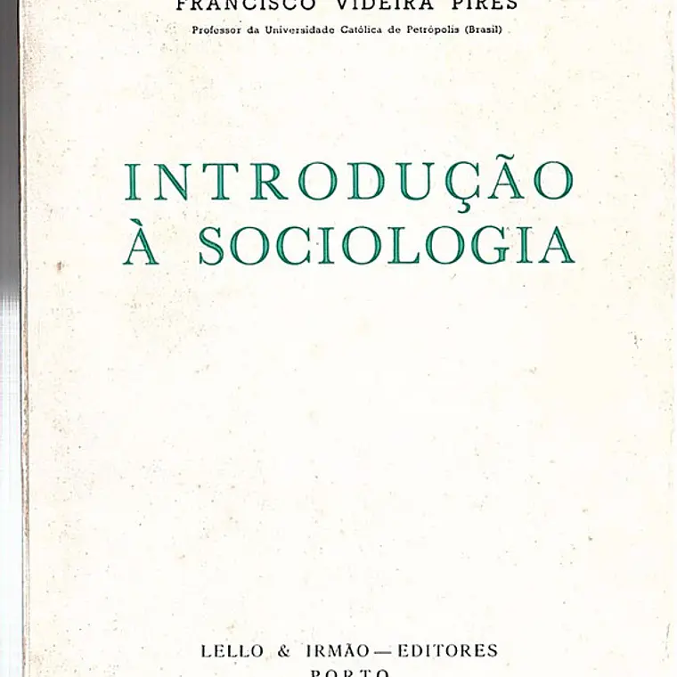 Introdução à sociologia 1