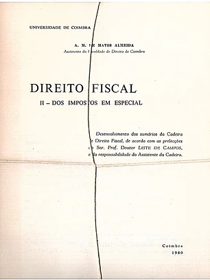 Direito Fiscal - II dos impostos em especial (com anotações pessoais)