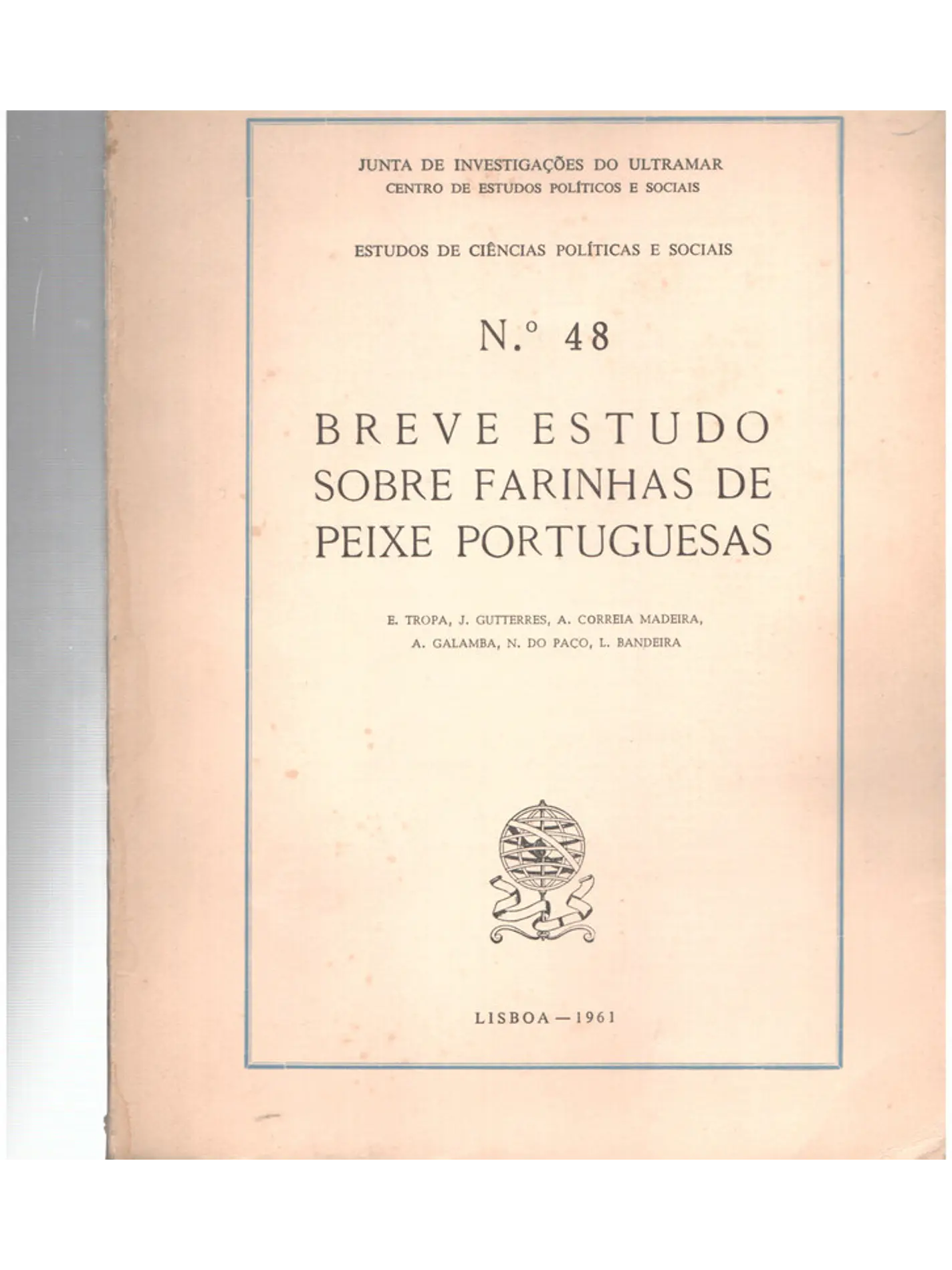 Breve estudo sobre farinhas de peixe portuguesas 1