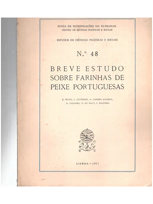 Breve estudo sobre farinhas de peixe portuguesas