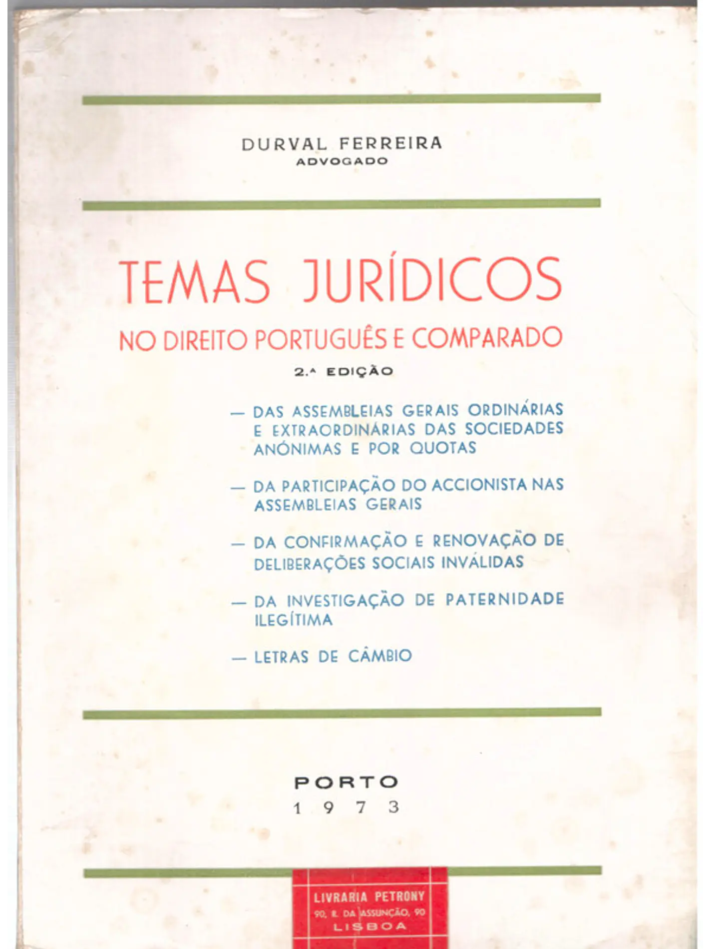Temas jurídicos no direito português comparado 1