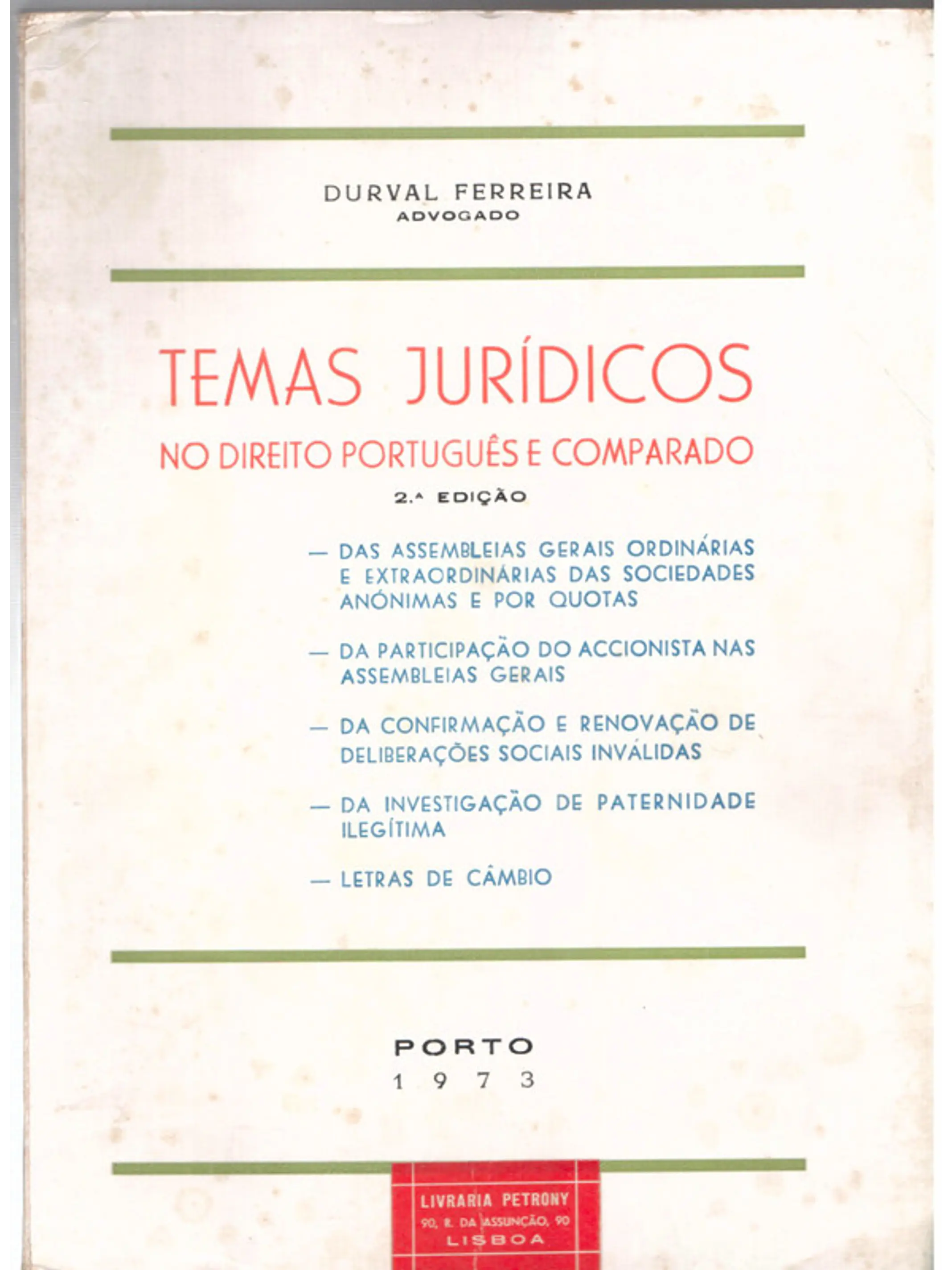 Temas jurídicos no direito português comparado 1