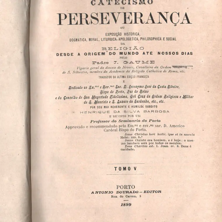 Catecismo da perseverança Volume(s) 5 e 6 1