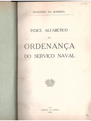 Índice alfabético da ordenança do serviço naval