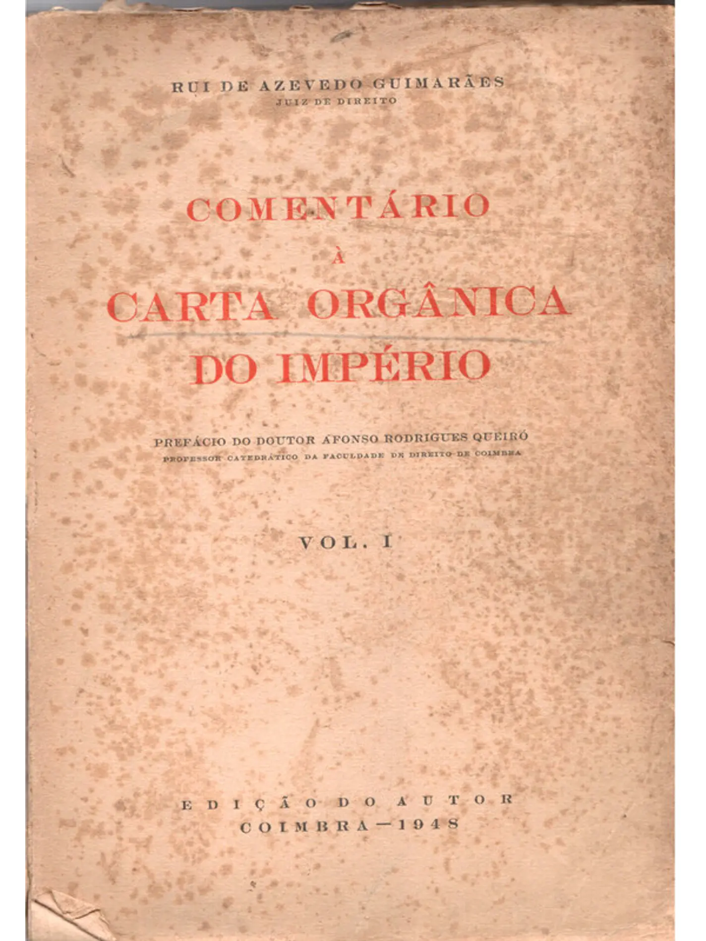 Comentário à carta orgânica do Império 1