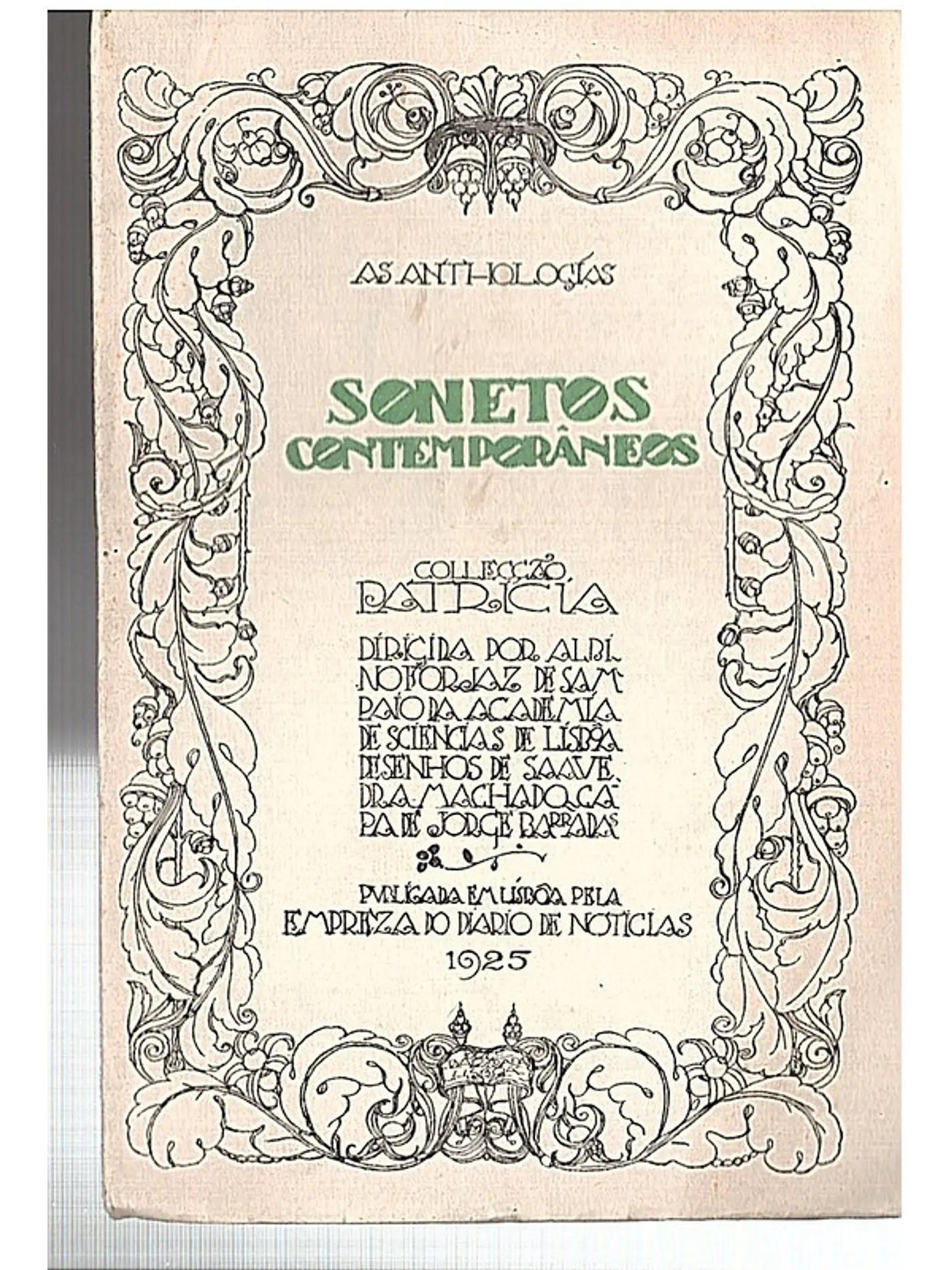 Revista da coleção Patrícia - Sonetos contemporâneos 1