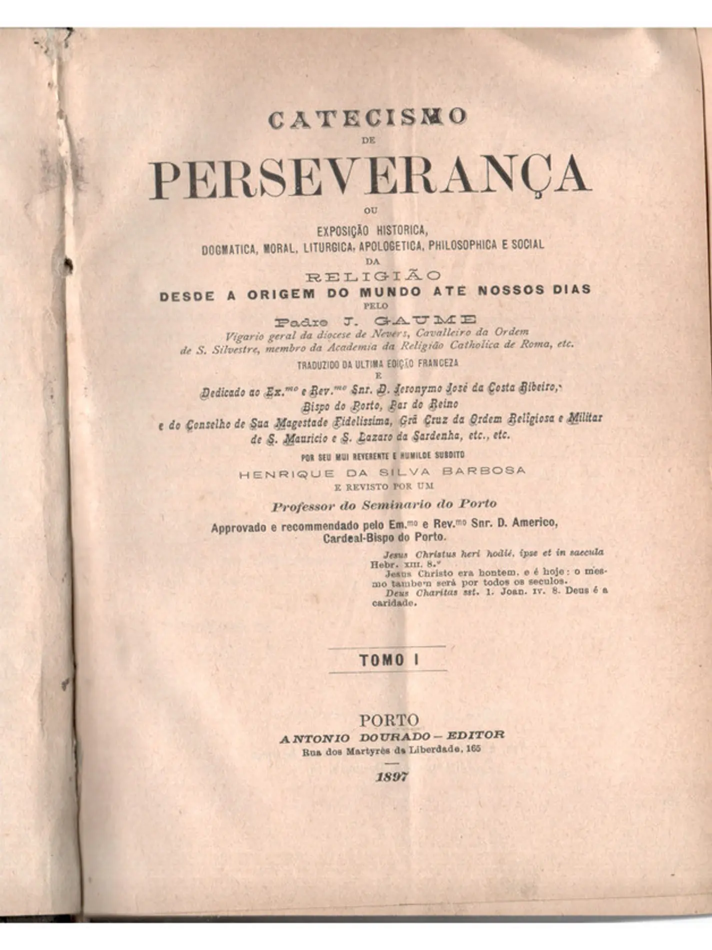 Catecismo da perseverança Volume(s) 1 e 2 1