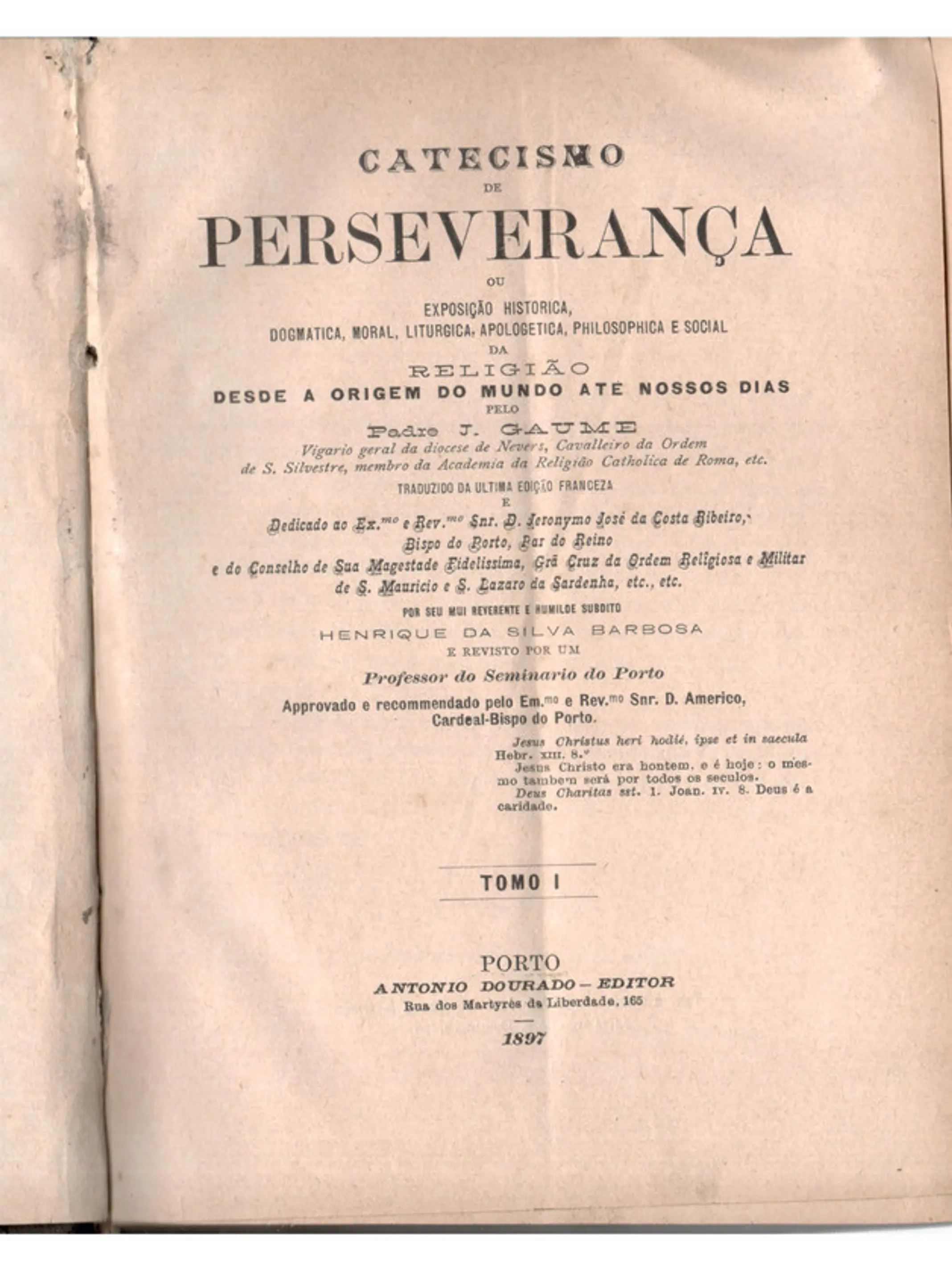 Catecismo da perseverança Volume(s) 1 e 2 1