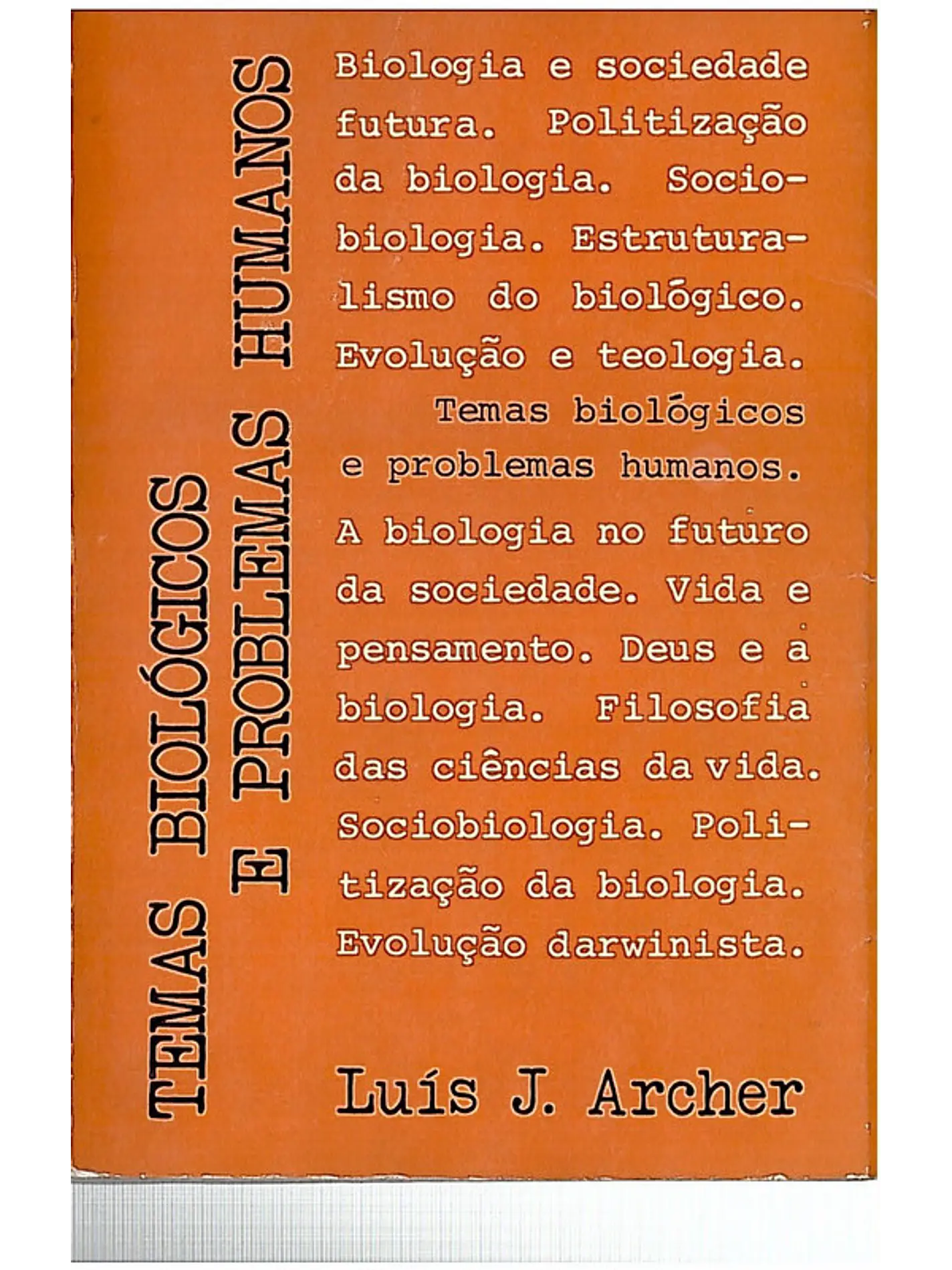 Temas biológicos e problemas humanos 1