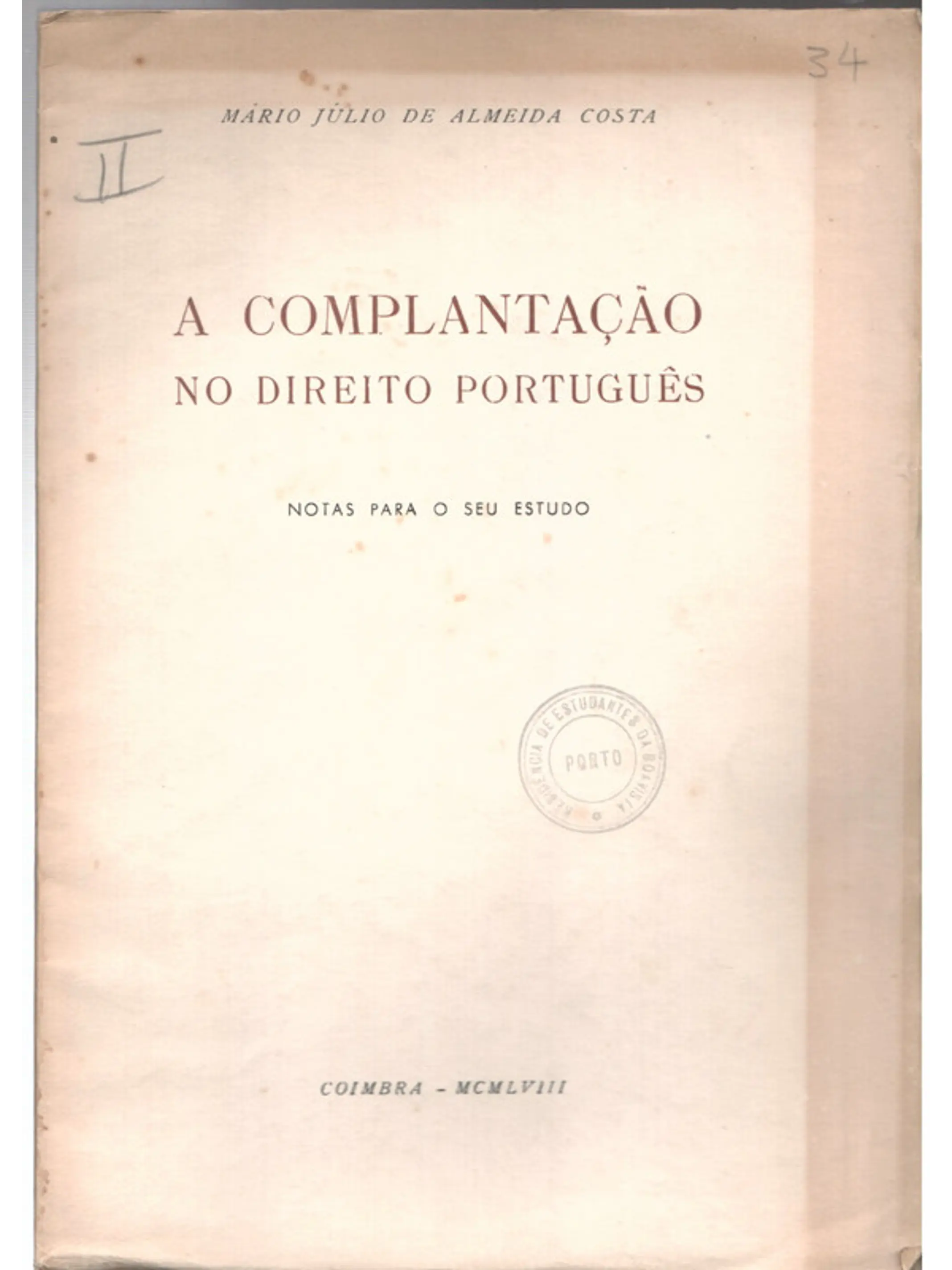 A complantação no direito português notas para o seu estudo 1