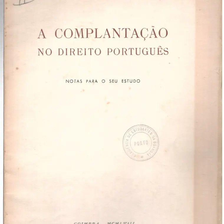 A complantação no direito português notas para o seu estudo 1