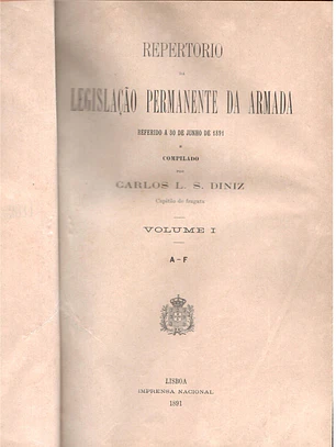 Repertório da legislação permanente da armada referido a 30 de junho de 1891 (volume 1)