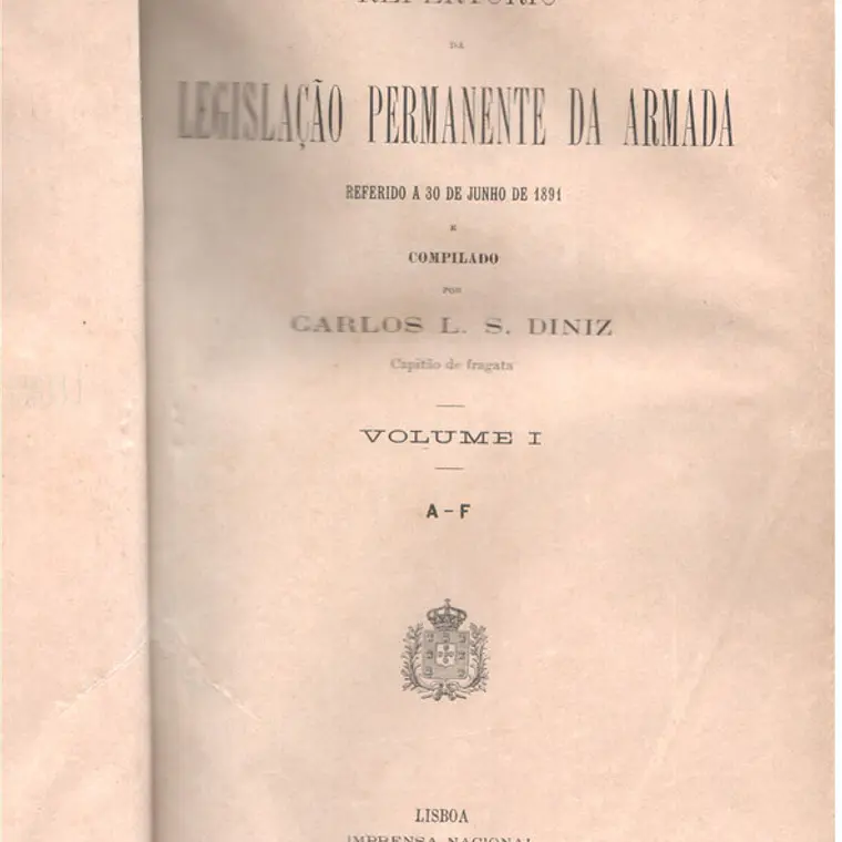 Repertório da legislação permanente da armada referido a 30 de junho de 1891 (volume 1) 1