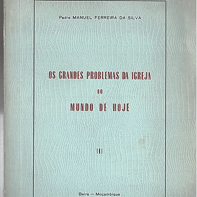 Os grandes problemas da igreja do mundo de Hoje 1