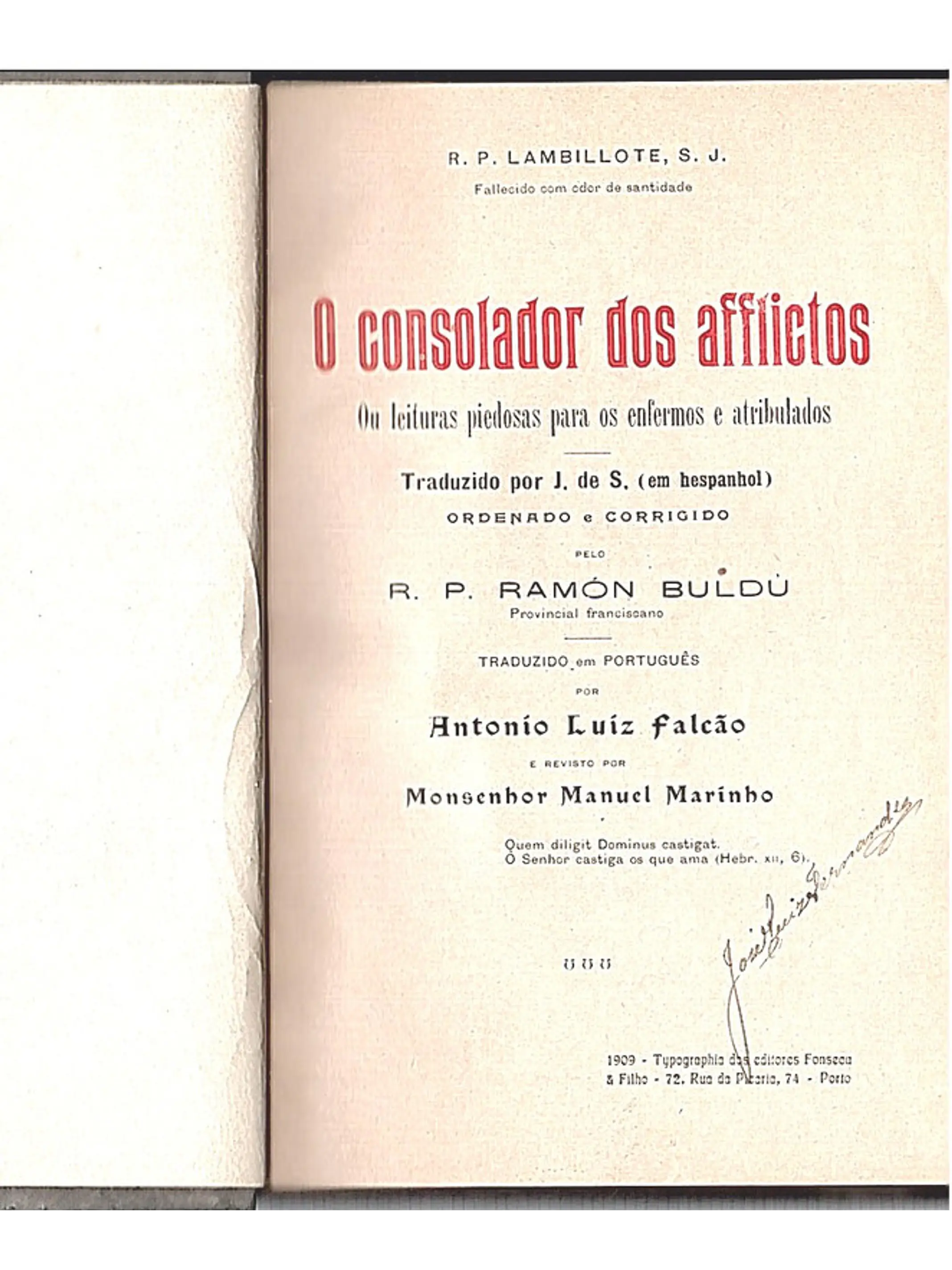 O consolador dos afflictos ou leituras para os enfermos e atribulados 1