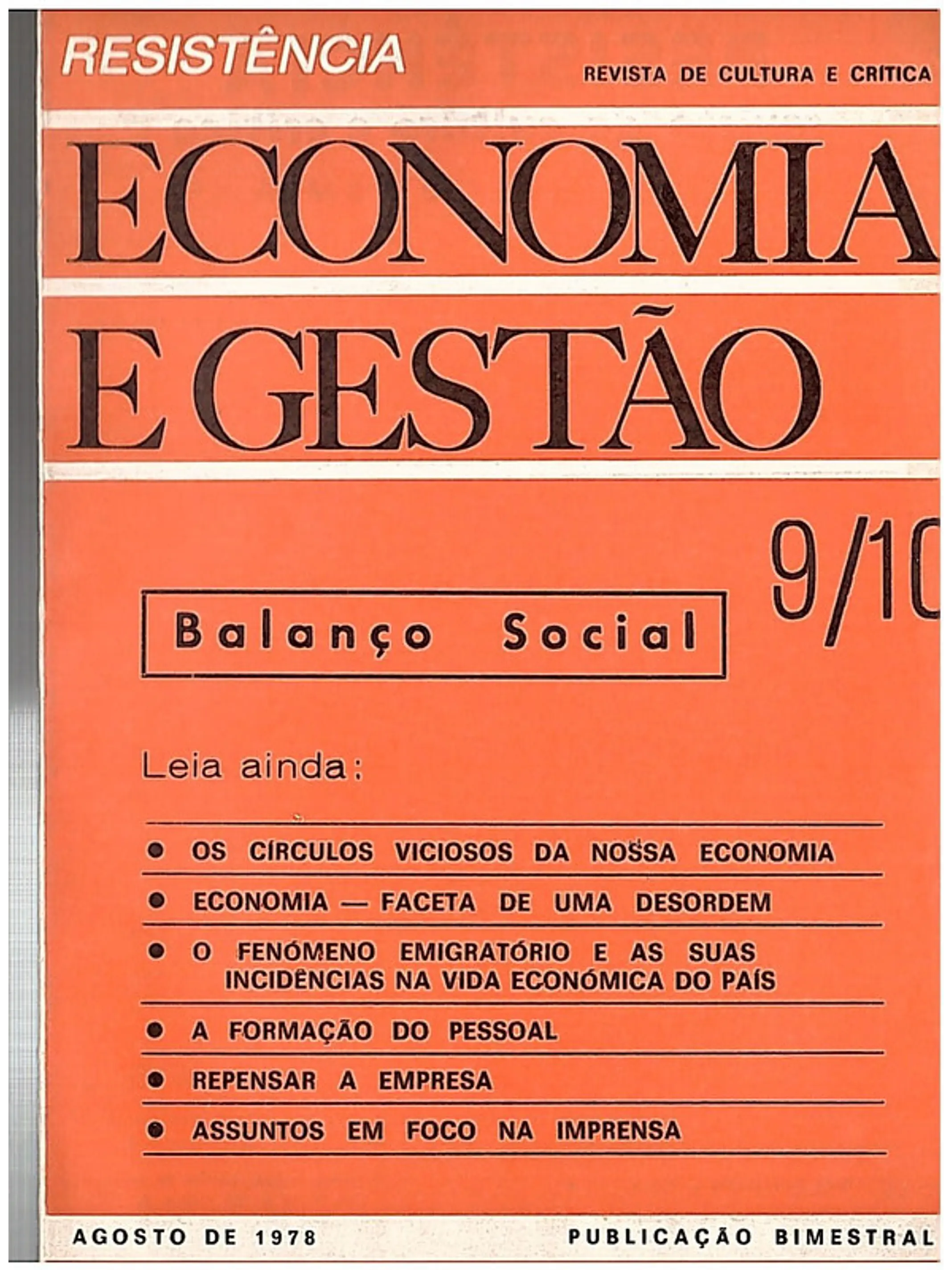 Economia e gestão - revista de cultura e crítica 1