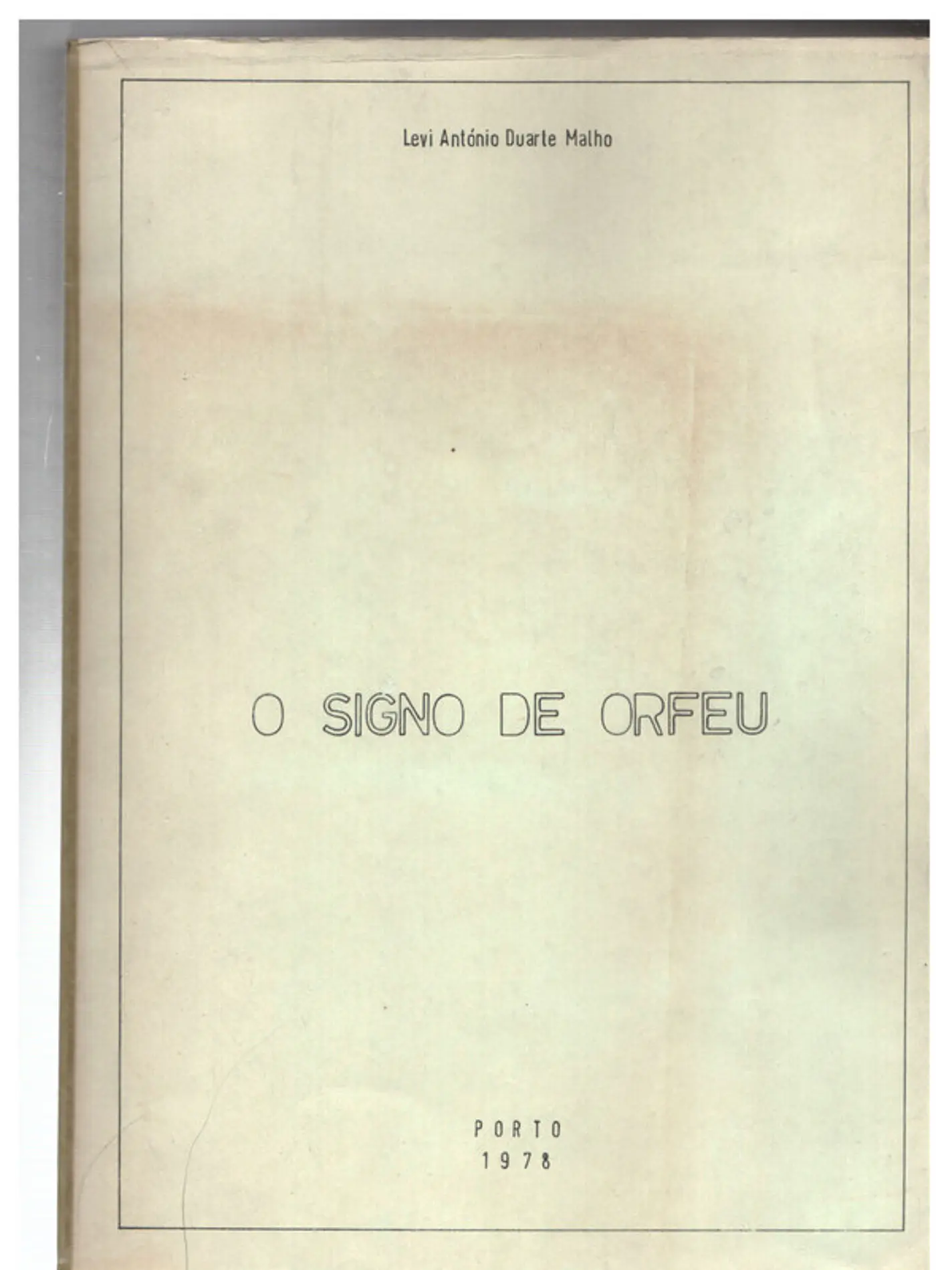 O signo de Orfeu 1
