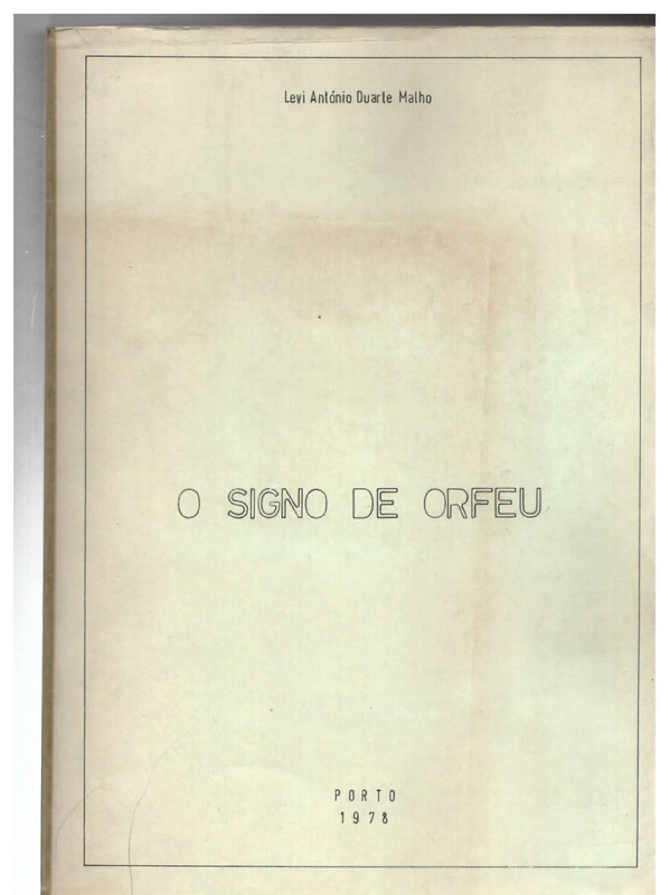 O signo de Orfeu 1