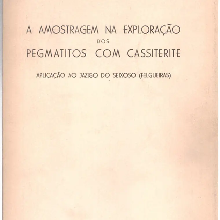 A amostragem na exploração dos pegmatitos com cassitrite 1